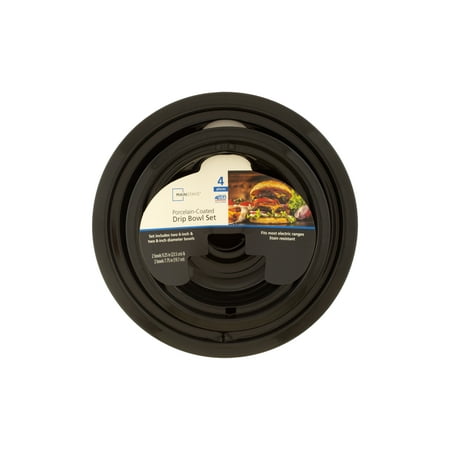 Mainstays Porcelain Drip Pans 4 Count