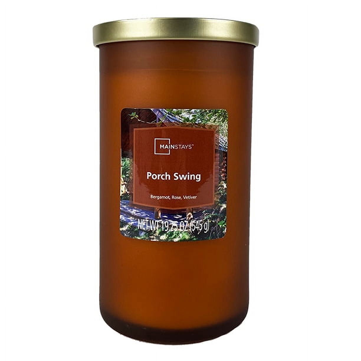 Mainstays Porch Swing Scented Single-Wick Frosted Jar Candle, 19.25 oz.