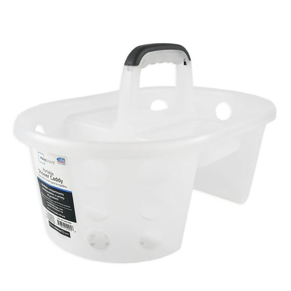 Mainstays Portable Shower Caddy Frosty Plastic