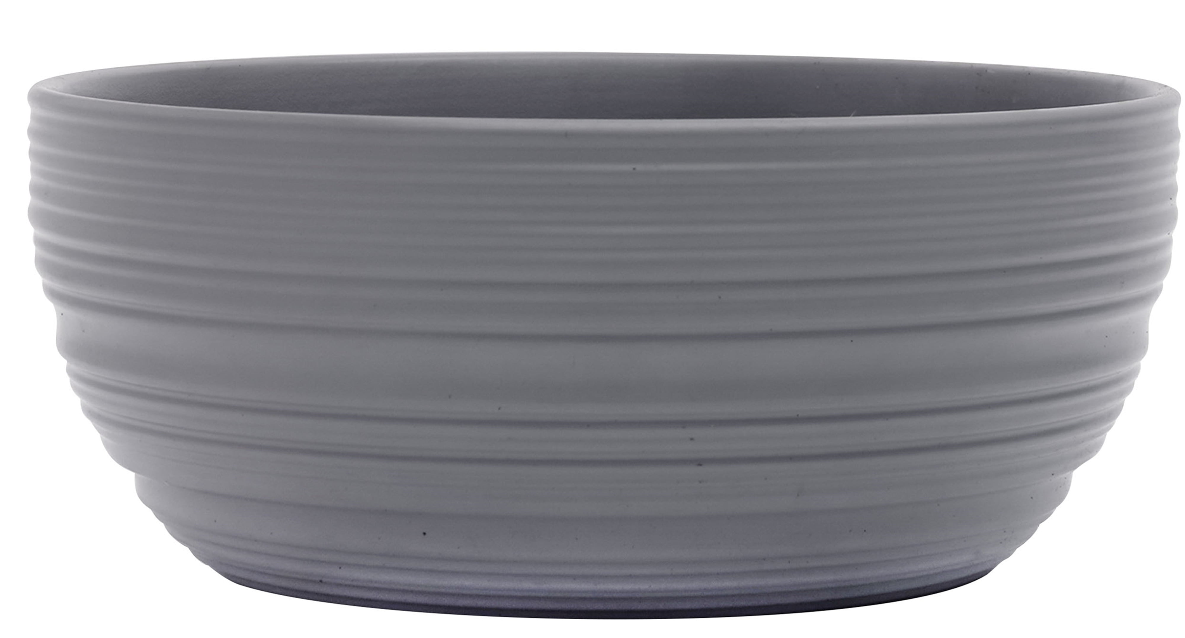 Mainstays Pottery 10" Grey Stripe Ceramic Bowl