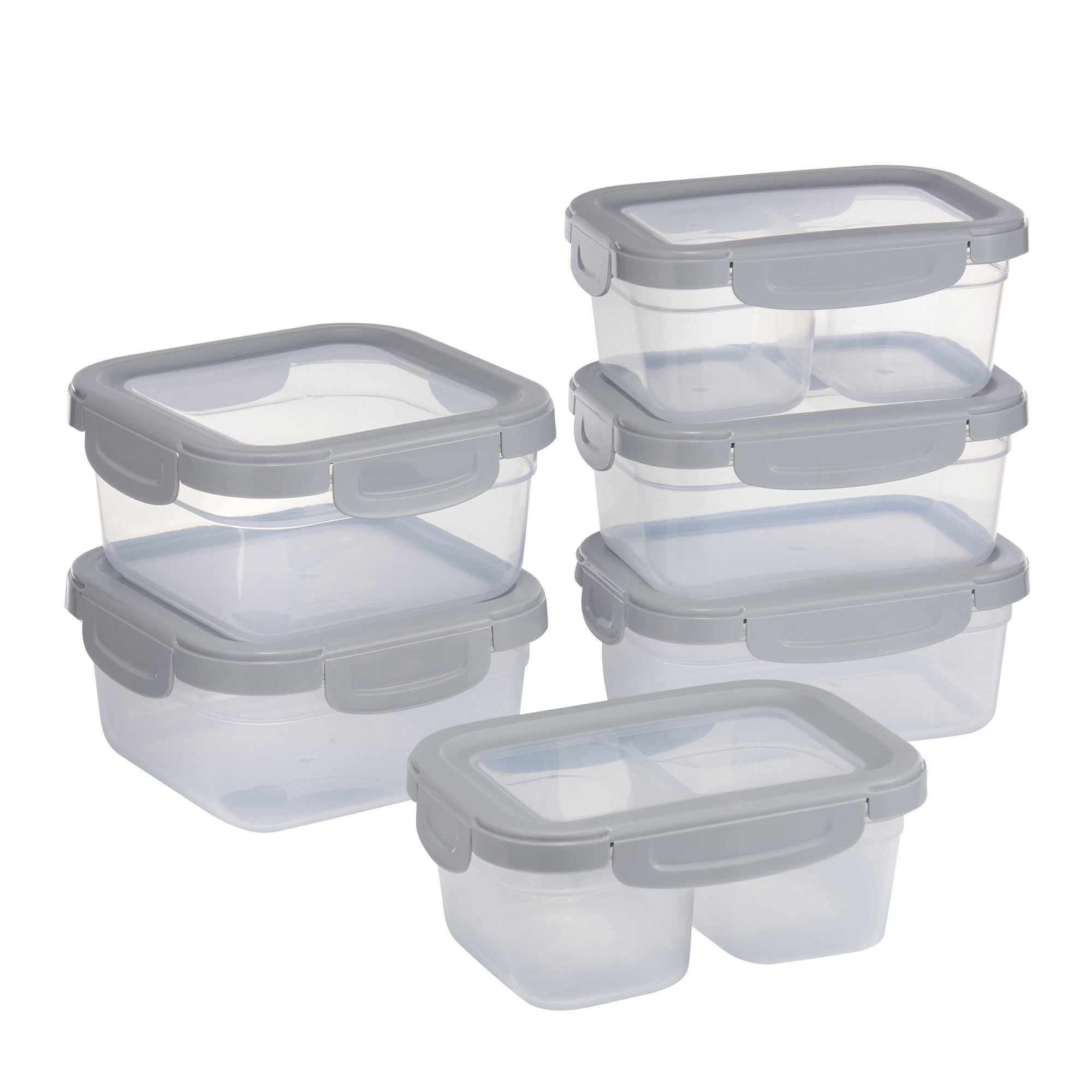 Mainstays Meal Prep Food Storage Containers, 15 Count 