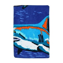 Mainstays Printed Beach Towel, 28x60, Blue Shark
