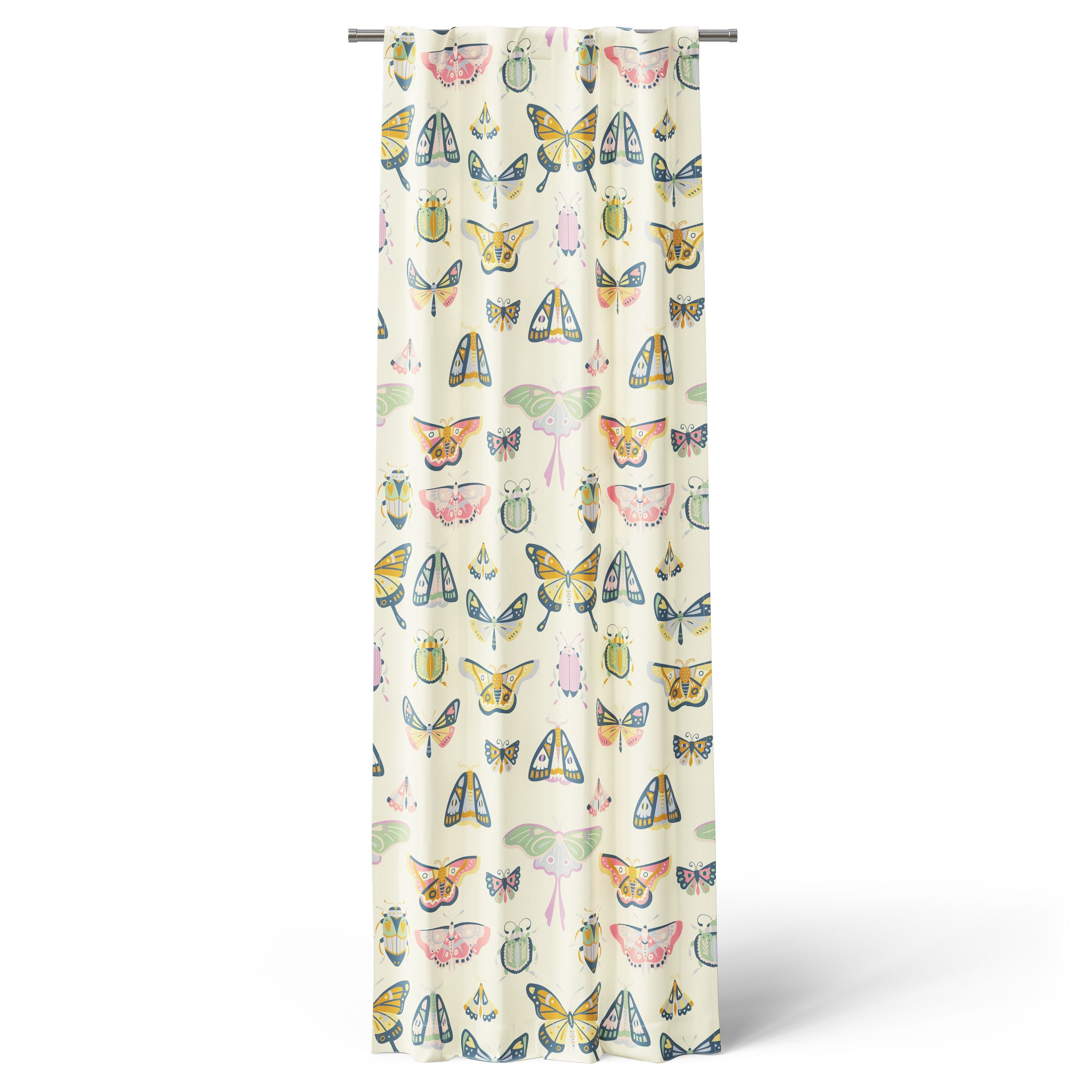 Mainstays Kids 100% Blackout Butterfly Print Curtain Panel, 38 x 84 in