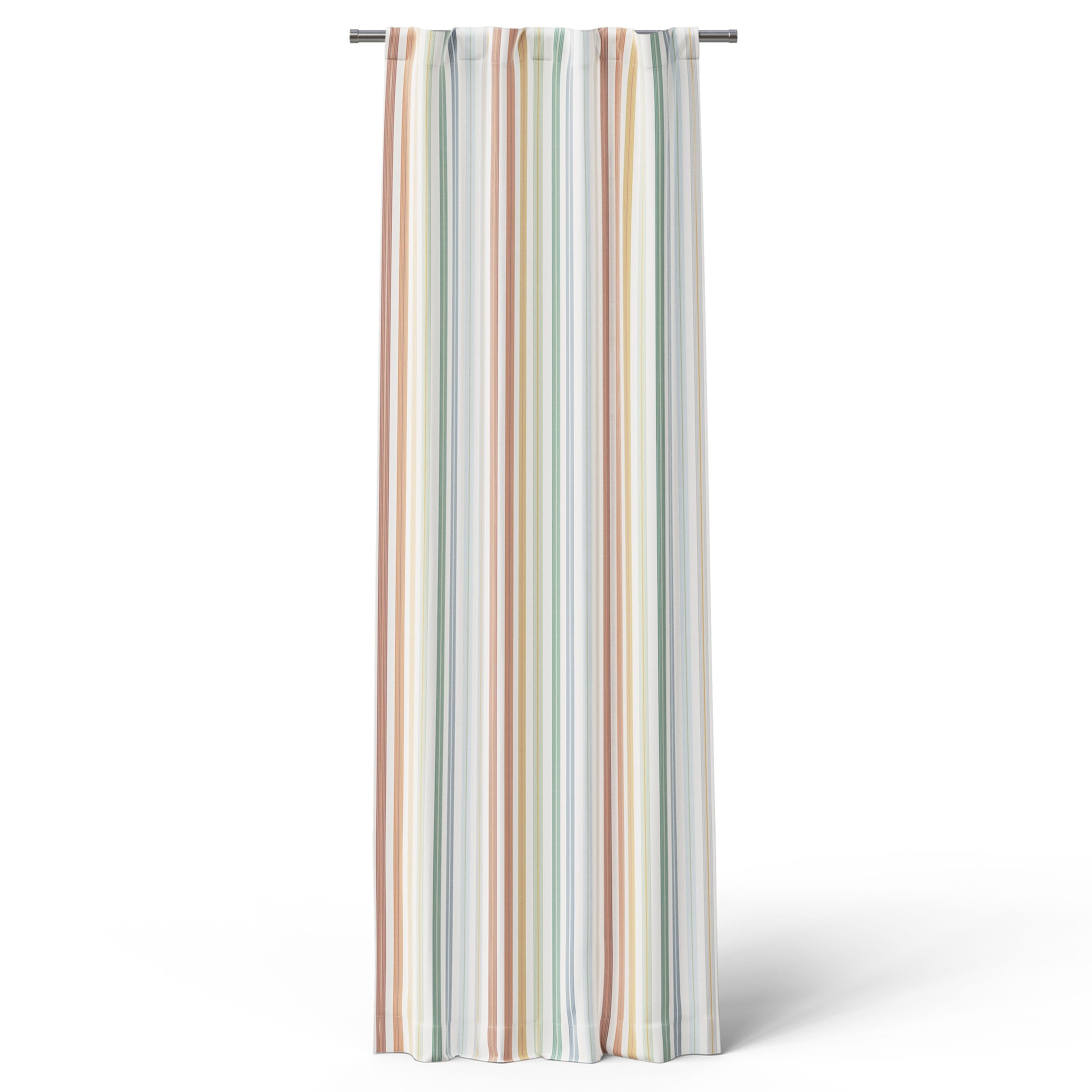 Mainstays Kids Multicolor Stripe 100% Blackout Curtain Panel, 38 x 84 in