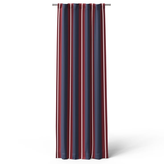 Mainstays Kids Red and Navy Blue Printed Blackout Rod Pocket with Back Tabs Single Curtain Panel, Set of 1, 38" W x 84" L