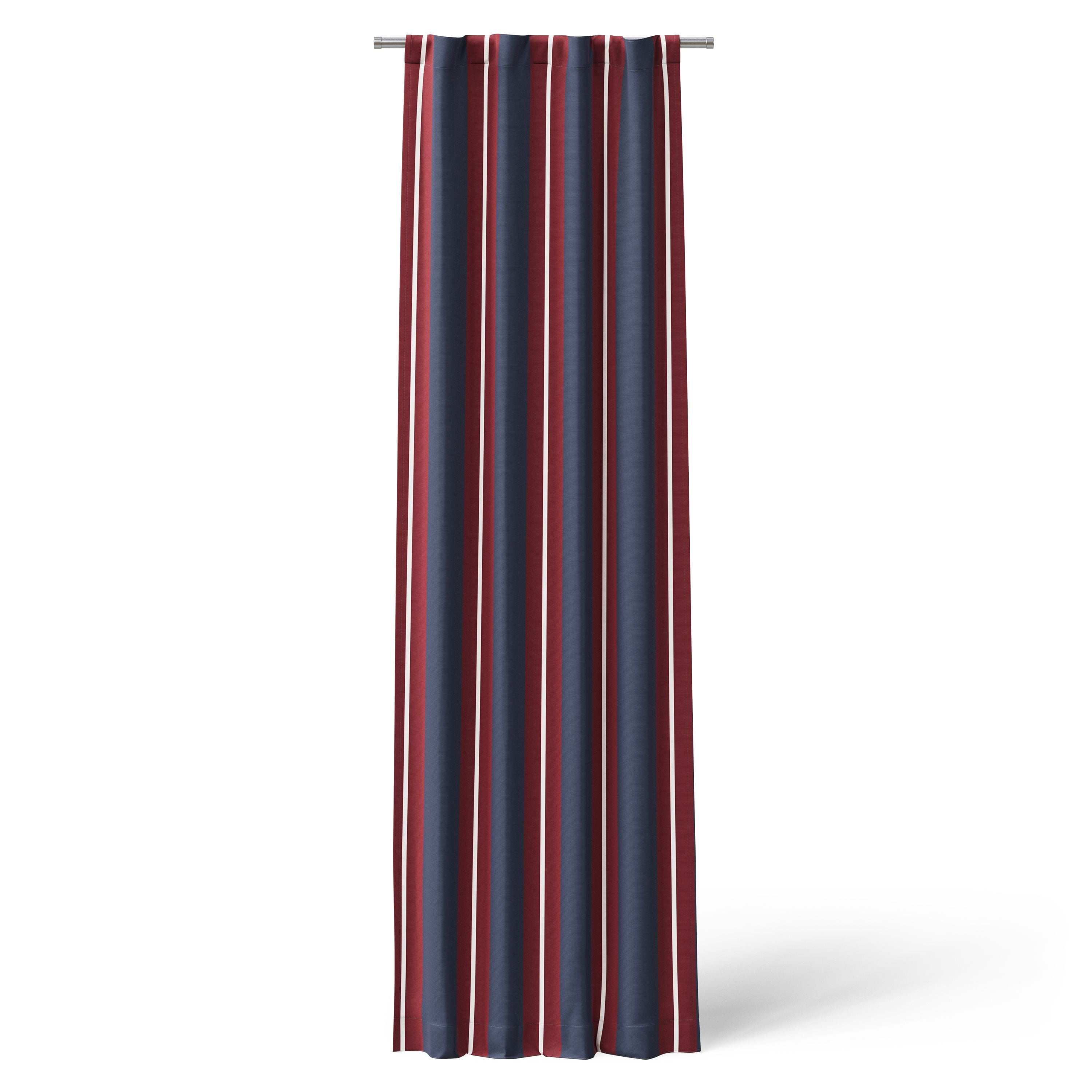 Mainstays Kids Red and Navy Blue Printed Blackout Rod Pocket with Back Tabs Single Curtain Panel, Set of 1, 38" W x 95" L
