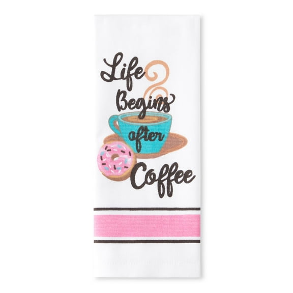 Mainstays Coffee Cotton Kitchen Towel