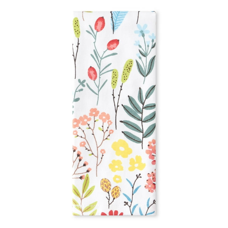 2 Pack Decorative Kitchen Towels/15 x 25/Plant Grow Bloom
