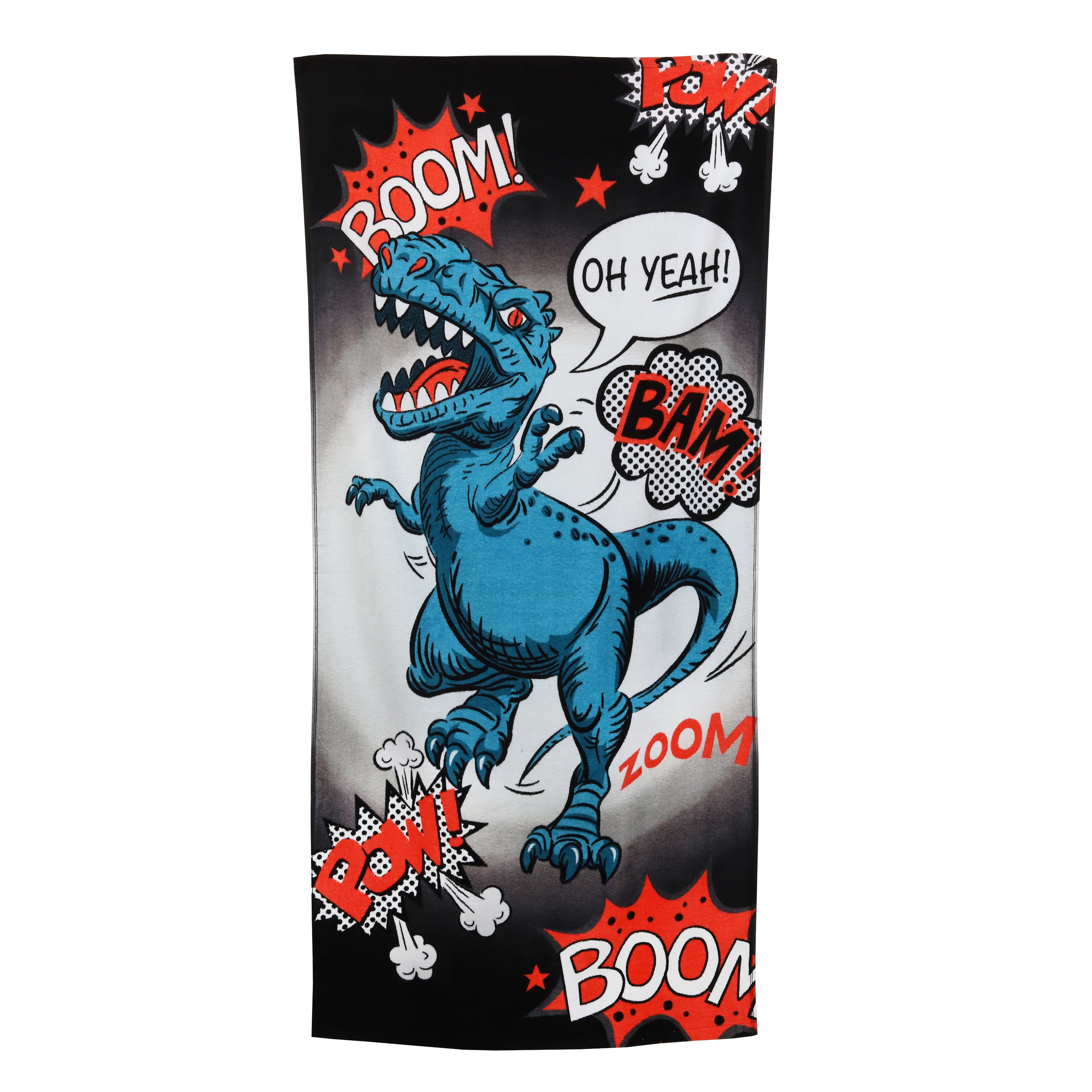 Mainstays Printed Sheared Beach Towel, Dinosaur