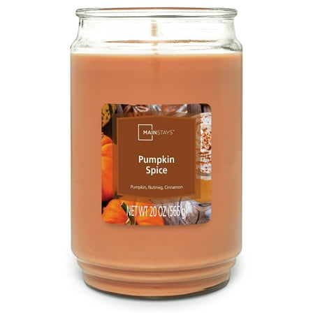 Mainstays Pumpkin Spice Scented Single Wick Candle, 20 oz.