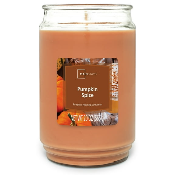Mainstays Pumpkin Spice Scented Single Wick Candle, 20 oz.