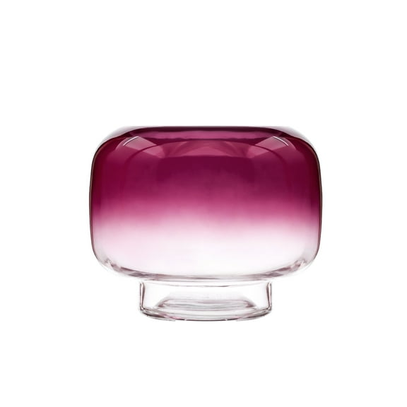 Mainstays 5.2" Purple Ombre Glass Hurricane Home Pillar Candle Holder Small