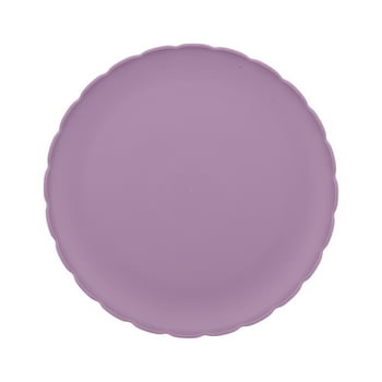 Mainstays - Purple Round Plastic Plate, Scalloped, 10.5 inch