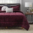 thumbnail image 1 of Mainstays Purple Velvet 10-Piece Bed in a Bag Comforter Set with Sheets, Full (Adult), 1 of 8