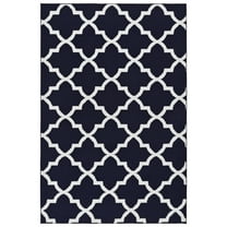 Mainstays Quatrefoil Navy/White Indoor Area Rug, 5' x 7'