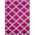 thumbnail image 1 of Mainstays Quatrefoil Polypropylene Pink/White Indoor Area Rug, 5' x 7', 1 of 5