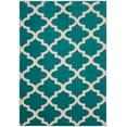 thumbnail image 1 of Mainstays Quatrefoil Polypropylene Teal/Ivory Indoor Area Rug, 45" x 66", 1 of 6