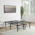 thumbnail image 1 of Mainstays Queen 18" High Profile Foldable Steel Platform Bed Frame with Storage Space Under Frame, No Box Spring Required, Black, 1 of 16