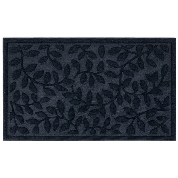 Mainstays Rambling Vine Utility Polyester Outdoor Doormat, Navy, 18”x30”