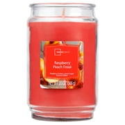 Mainstays Raspberry Peach Frosé Scented Single-Wick Large Glass Jar Candle, 20 oz