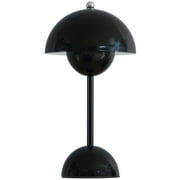 Mainstays Rechargeable 12" Black LED flowerpot Portable Metal Table Lamp, Cordless Dimmable Desk Lamp