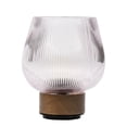 thumbnail image 1 of Mainstays Pink Glass Rechargeable Accent Light with Warm Walnut Finish, 1 of 7