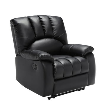 Mainstays Home Theater Recliner with USB charging ports, Faux Leather ...