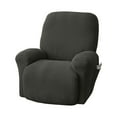 thumbnail image 1 of Mainstays Recliner Pixel Stretch Fabric Slipcover, Gray, 4-Piece, 1 of 7