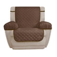 thumbnail image 1 of Mainstays Recliner Reversible Quilted Microfiber Pet Cover Multipurpose Furniture Protector, Tan/Brown, 3-Piece, 1 of 10