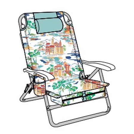 Mainstays Backpack Beach Chair, Beach Scene