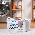 thumbnail image 1 of Mainstays 1.6 Bushel Flexible Rectangular Laundry Basket, 2 Pack, White, 1 of 4