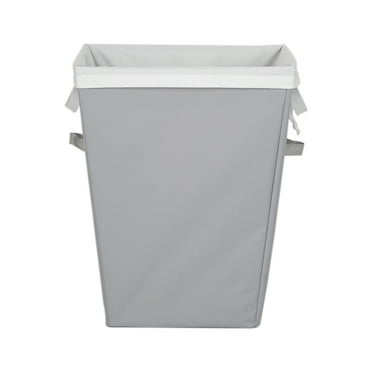 Mainstays Rectangular Polyester Laundry Basket Hamper Sortor with Removable Liner for Adult, Gray