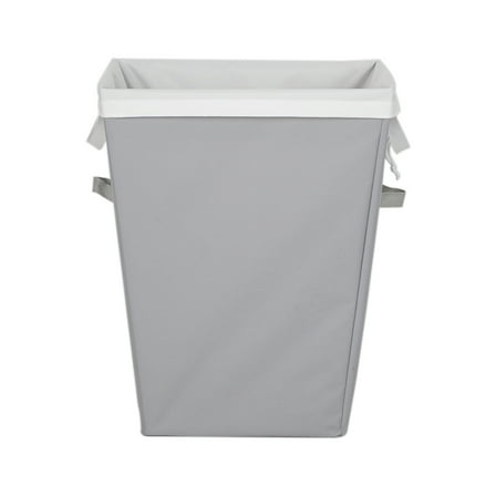 Mianstays Polyester Laundry Hamper with Removable Liner, Slim Rectangle with Carrying Handles, Gray