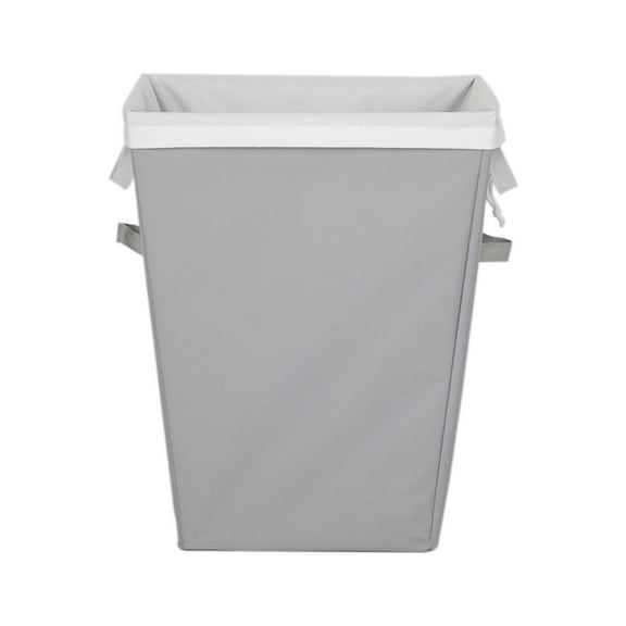 Mianstays Polyester Laundry Hamper with Removable Liner, Slim Rectangle with Carrying Handles, Gray