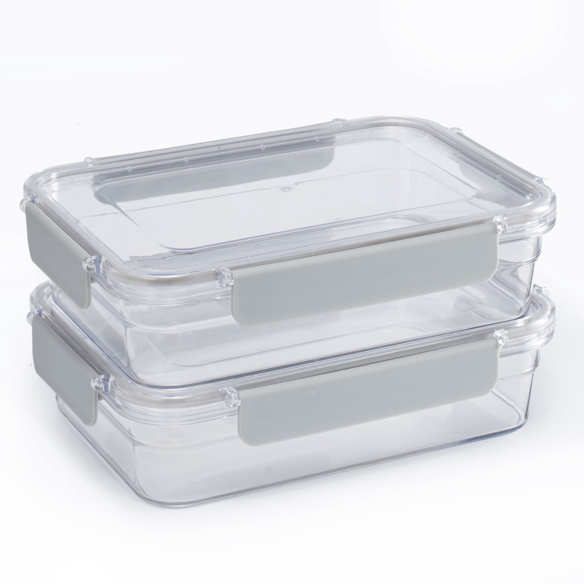 Mainstays 5.5 Cup Rectangular Tritan Stain-Proof Food Storage Container, Set of 2