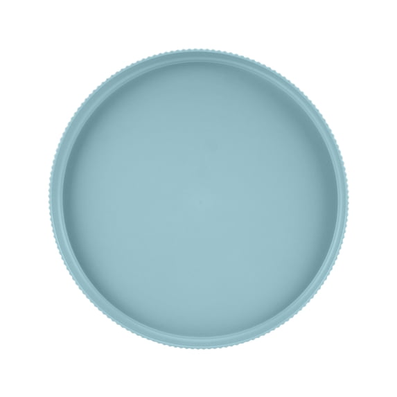 Mainstays Recycled Plastic Ribbed Dinner Plate, Blue, 10 in
