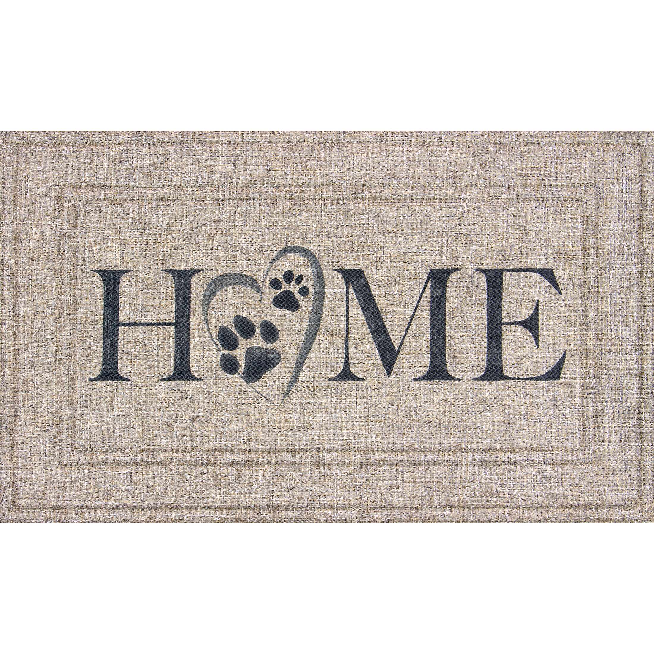 Home Sweet Home Brown Orange 18 in. x 30 in. 100% Recycled Rubber Half  Round Outdoor Front Door Mat 144131040 - The Home Depot