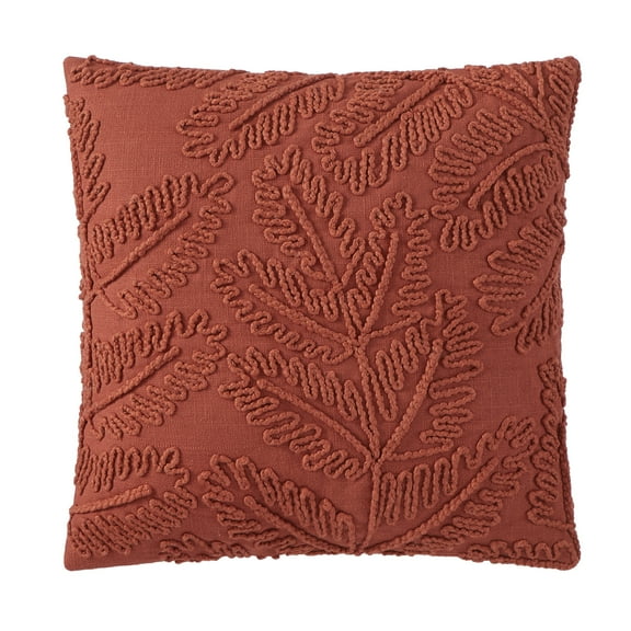Mainstays Red Canyon Fern Pillow, 18"x18"