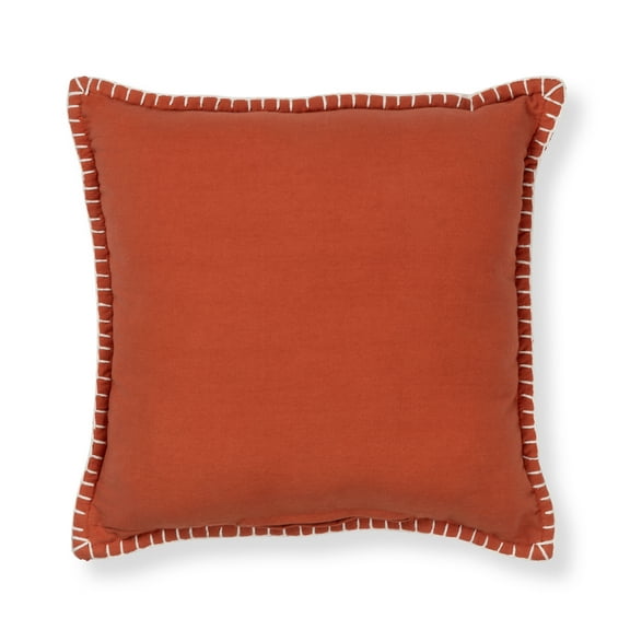 Mainstays Red Canyon Pillow with Whipstitch Edges 18x18