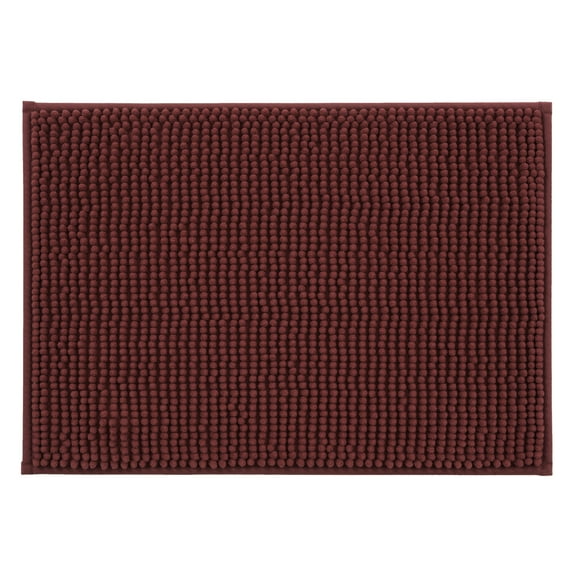 Mainstays Red Chenille Noodle Bath Rug, 17" x 24"