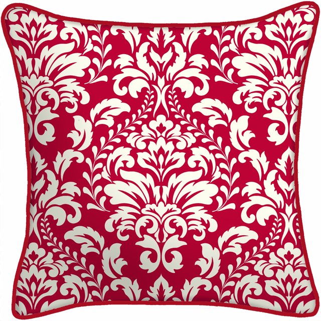 Mainstays Red Medallion 16" Square Outdoor Pillow