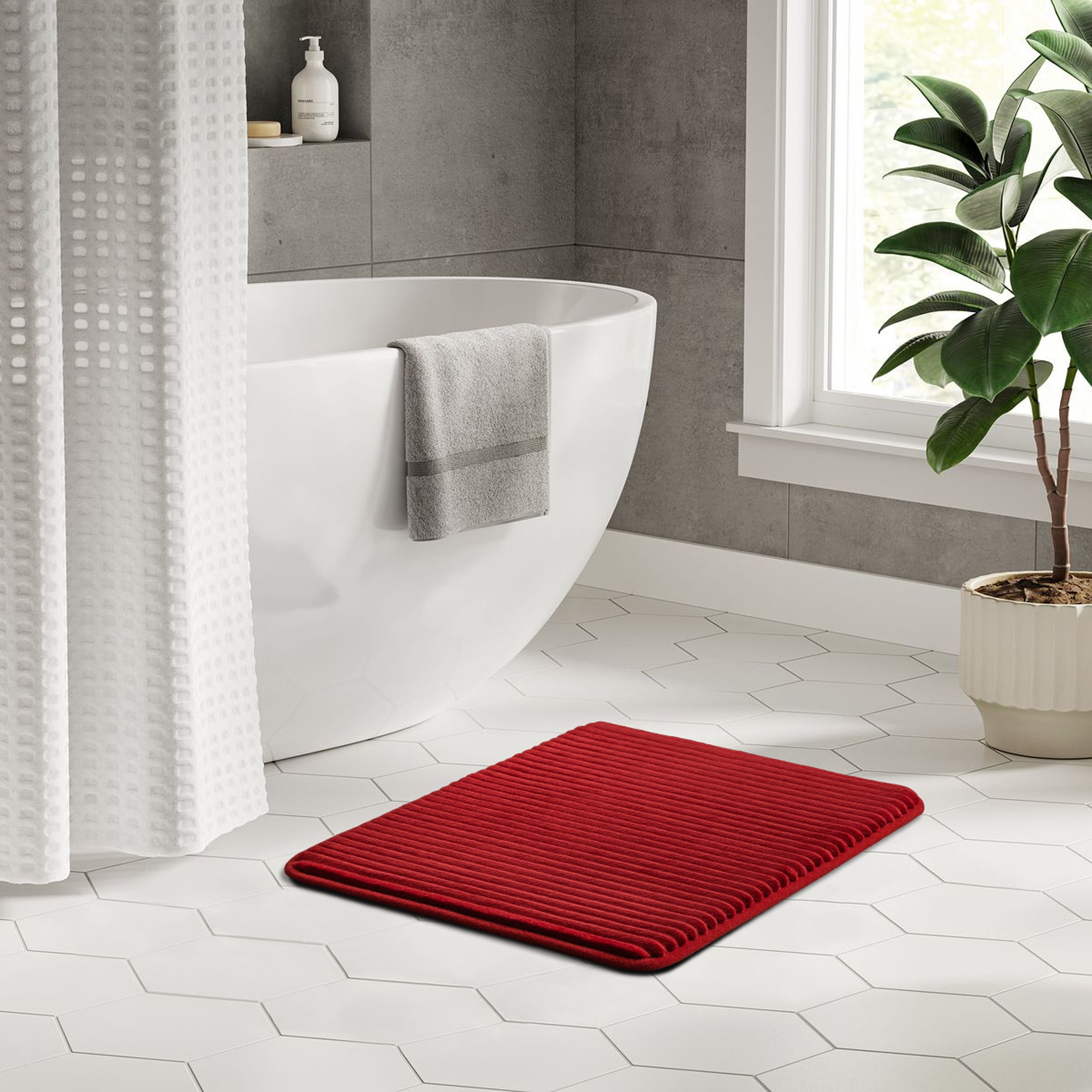 Mainstays Red Performance Foam 20"x 32" Bath Rug
