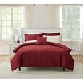 Free Shipping! Mainstays Red Velvet Damask 7 Piece Bed in a Bag ...