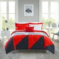 thumbnail image 1 of Mainstays Red and Black Geometric 8 Piece Bed in a Bag Comforter Set With Sheets, Queen, 1 of 10
