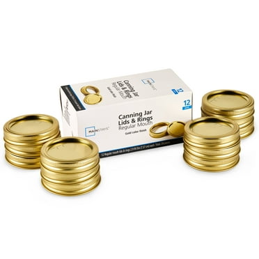 Mainstays Regular Mouth Canning Lids and Rings (12 Count)