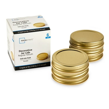 Mainstays Regular Mouth Decorative Jar Lids (6 Count)