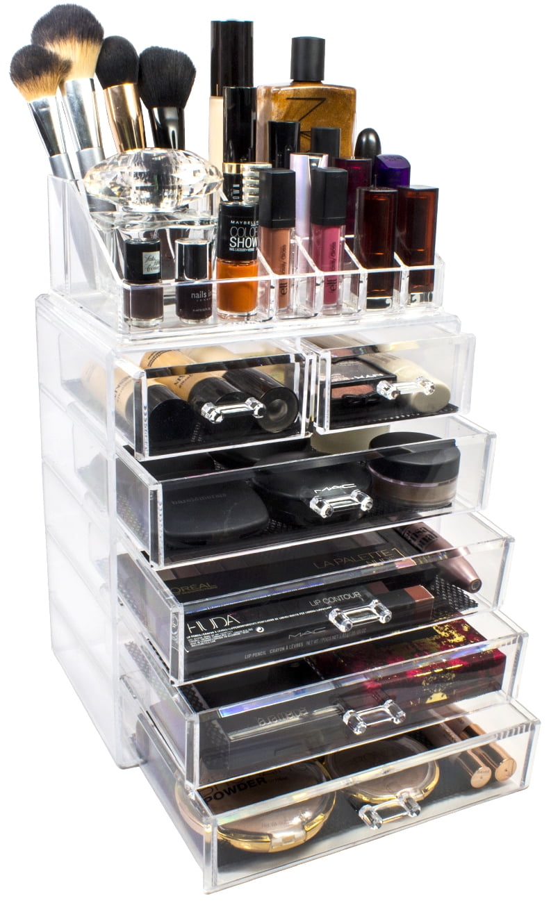 Mainstays Removable Drawers Makeup Organizers, Clear - Walmart.com