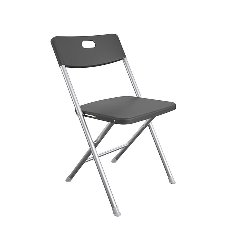 Mainstays Resin Seat Back Folding Chair Black Walmart