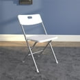 Mainstays Resin Seat & Back Folding Chair, White, 4Pack