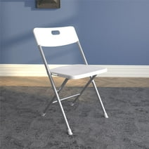 Mainstays Resin Seat & Back Folding Chair, White, 4-Pack